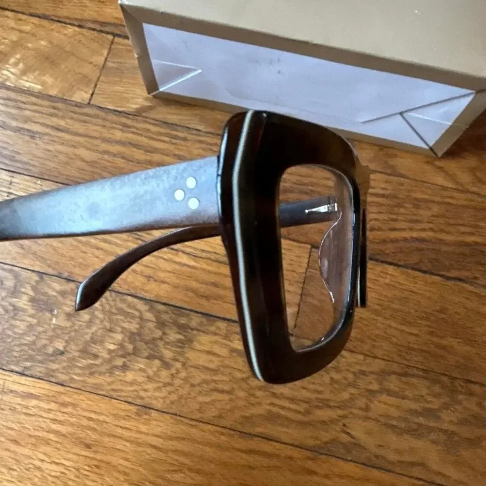 Black square frame glasses with